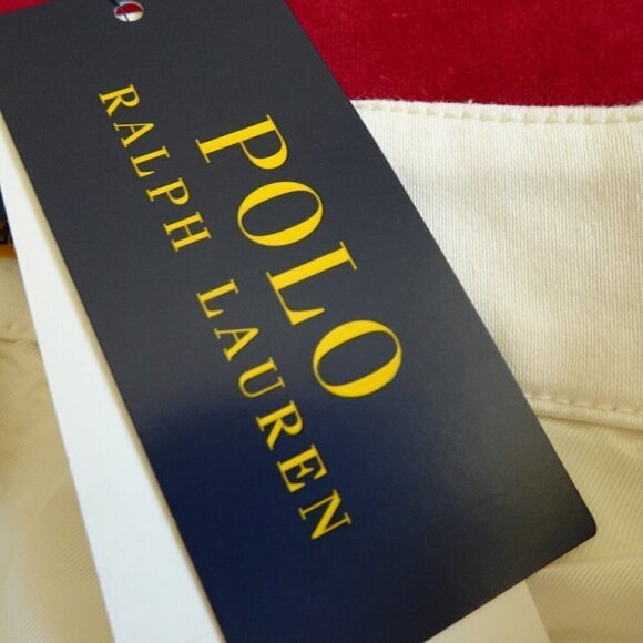 POLO RALPH LAUREN Wide Leg Pants Size 0 Ivory Cotton Blend Cargo Wear To Work - Picture 10 of 13